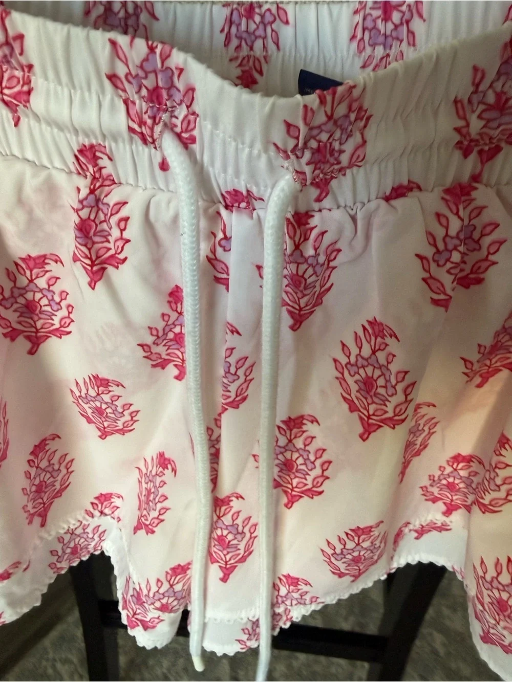 Roller Rabbit x Target Pink Block Print Ruffle Lounge Shorts XS NWT